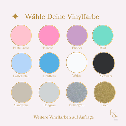 Personalisierte Erinnerungsbox aus Holz – Handbemalt & Mit Namen Veredelt | Geschenk für Geburt & Taufe | Élégance SchriftArt