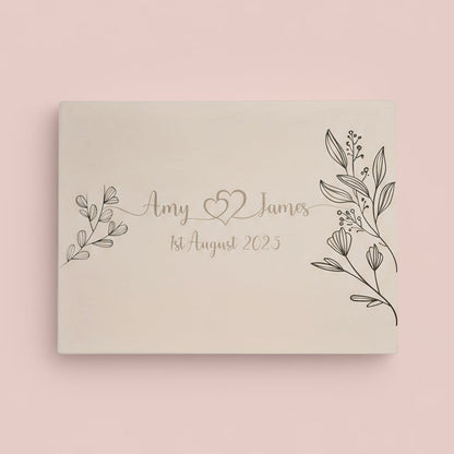 Personalisierte Hochzeitsbox – Edle Kartenbox & Erinnerungsbox | Handbemalt & Mit Namen Veredelt | Élégance SchriftArt