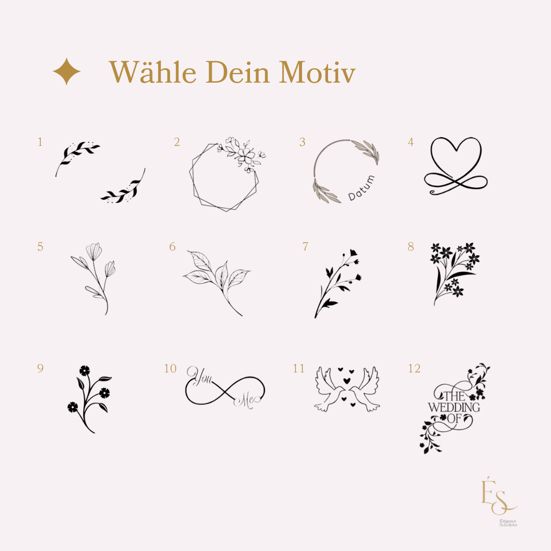 Personalisierte Hochzeitsbox – Edle Kartenbox & Erinnerungsbox | Handbemalt & Mit Namen Veredelt | Élégance SchriftArt